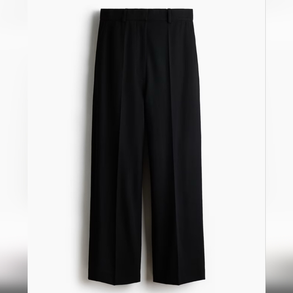 Stella McCartney x H&M High-Waisted Black Wool Suit Pants | US 8 - Picture 9 of 15